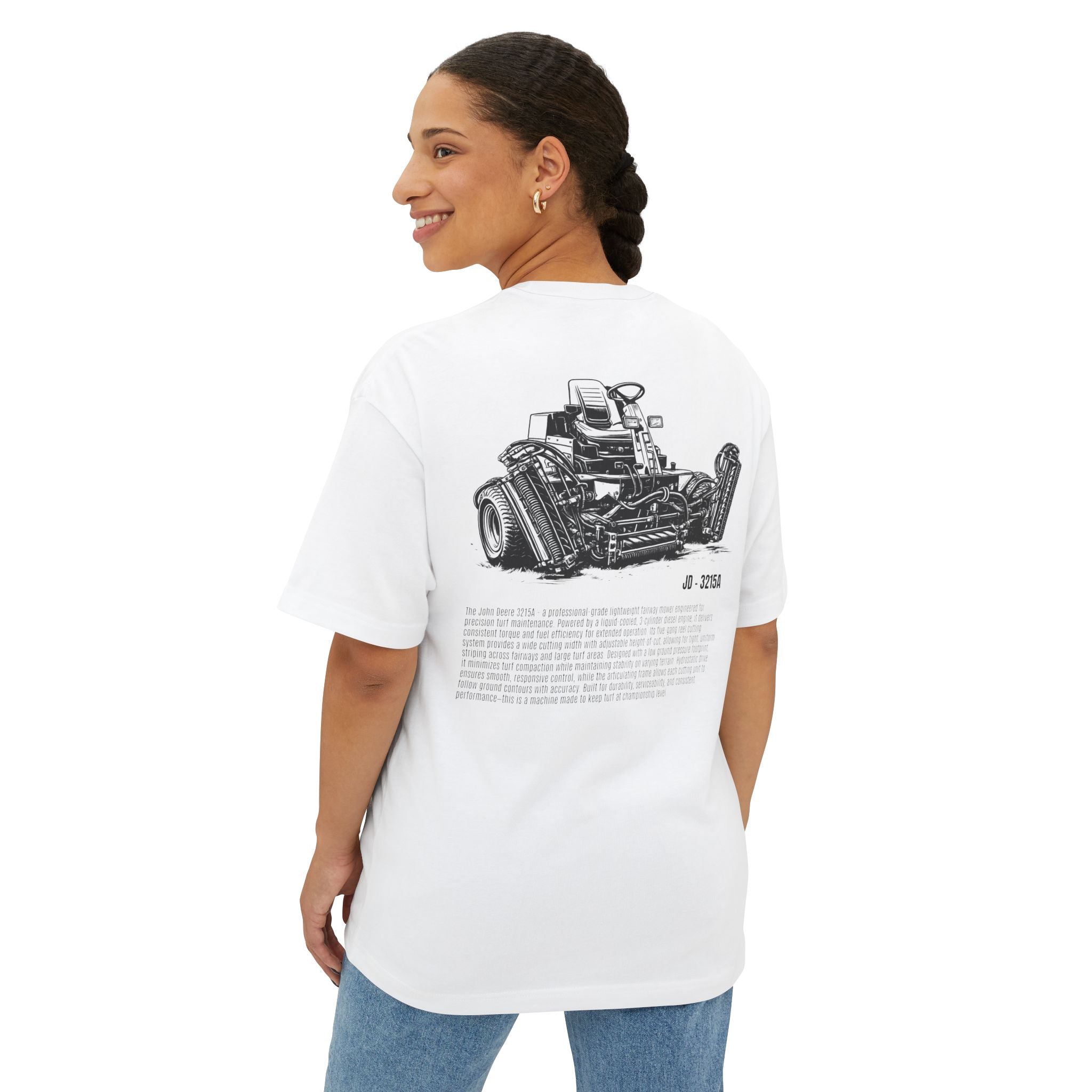 JD 3215 | Box Tee | Vintage Lawnmower Graphic