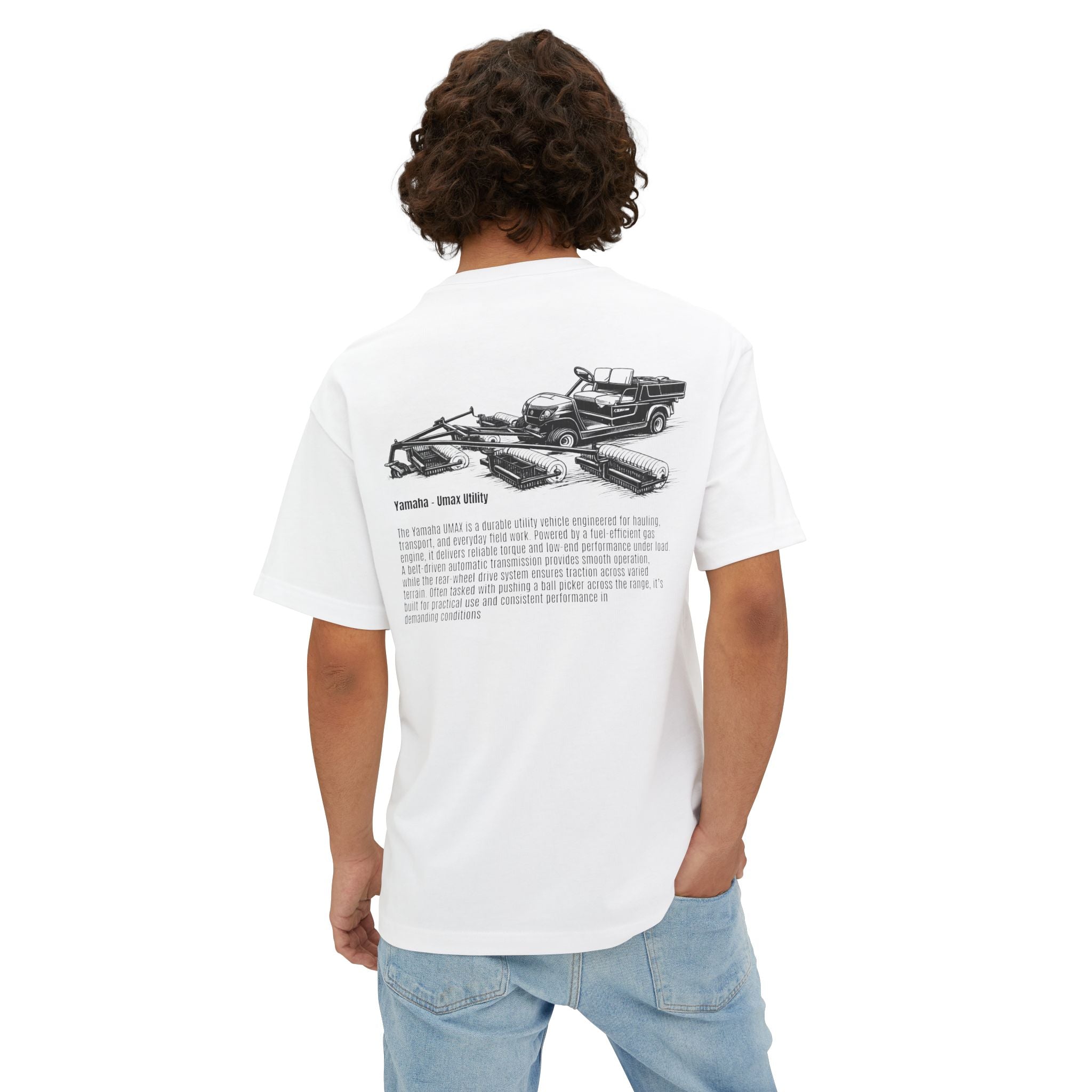 Ball Picker | Box Tee | Vintage Golf Cart Graphic
