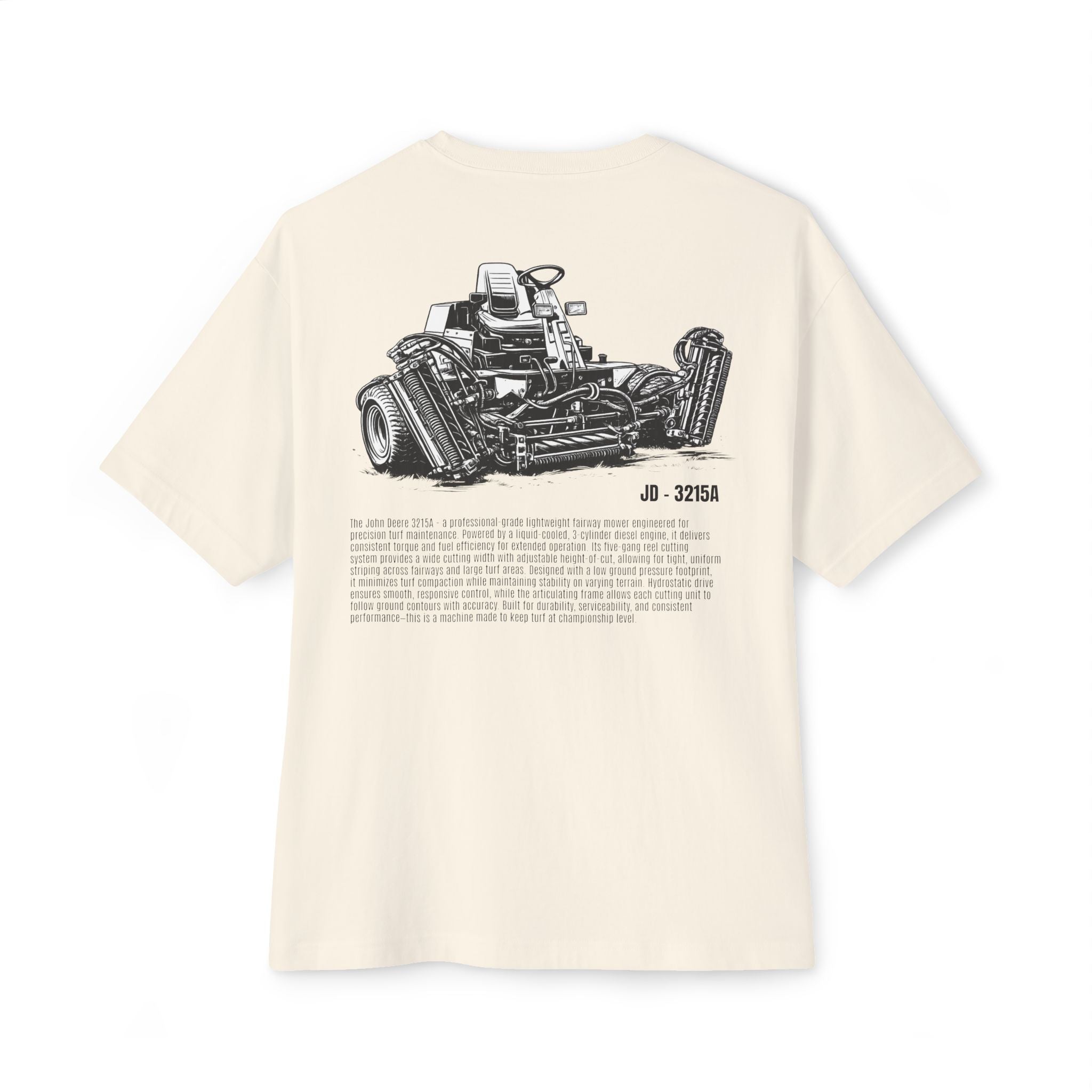 JD 3215 | Box Tee | Vintage Lawnmower Graphic